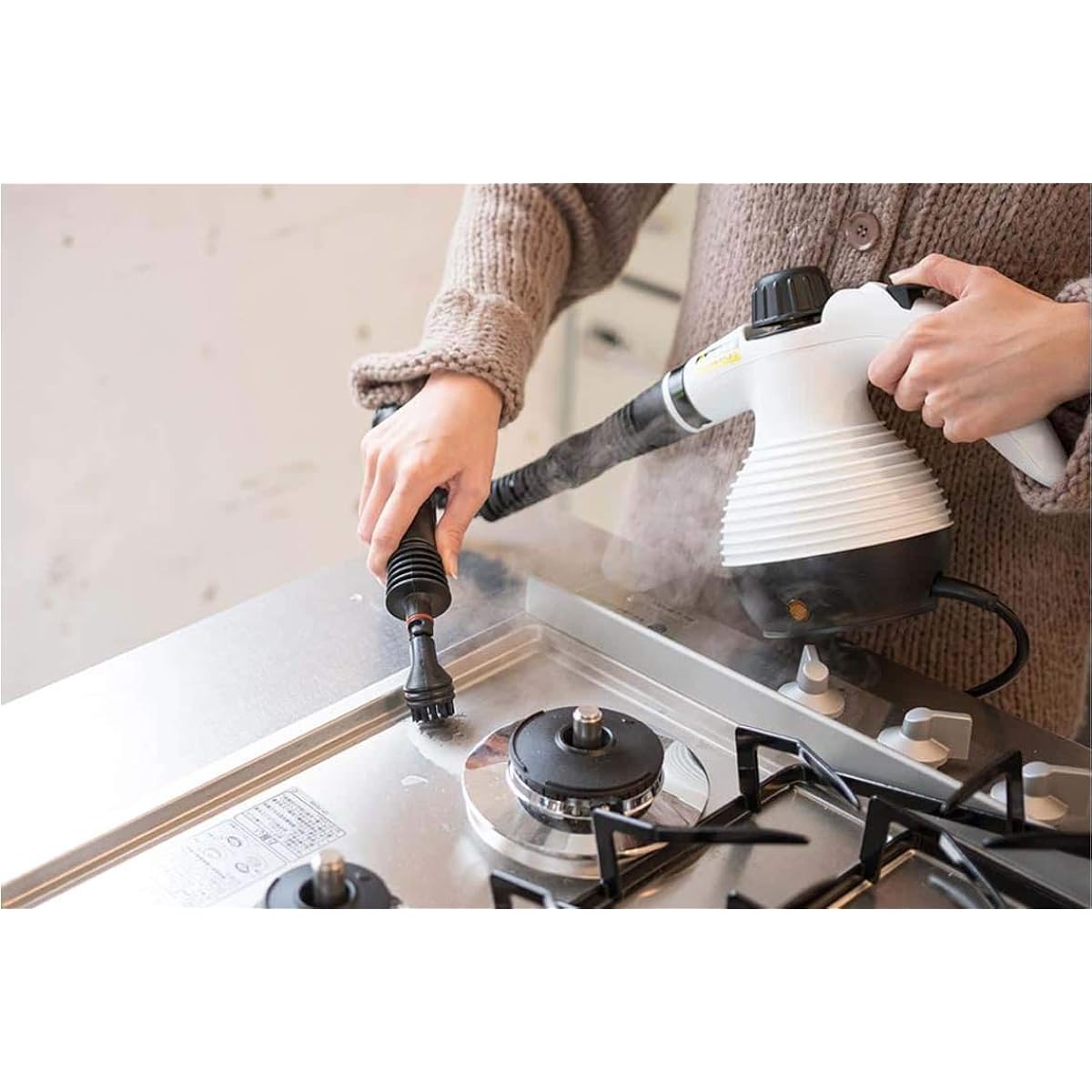 Ryson Handy Steam Cleaner KSCS-001W Home Appliance Vacuum Cleaner High Temperature Steam Powerful Easy to Carry Handy Type Compact