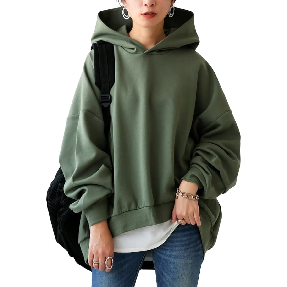 [antiqua] PN-00441 Ponch Hoodie Parka Women's Long Sleeve Short
