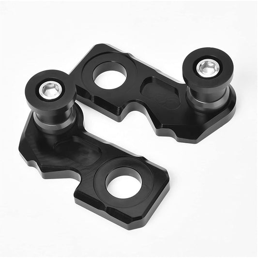 Motorcycle Swing Arm Spool Slider CB650R CBR650R CB650F CBR650F 2019 2020 Rear Wheel Axle Stand Pickup Hook Chain Adjuster Block for Swing Arm Spool Slider (Color: Titanium)