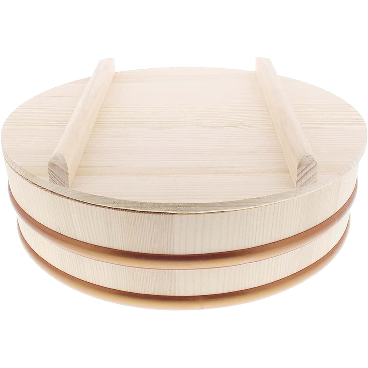 Tachibana Container Sushi Oke Plastic Taga with Lid Rice Stand Made in Japan Approximately 39cm Approximately 1 sho Natural