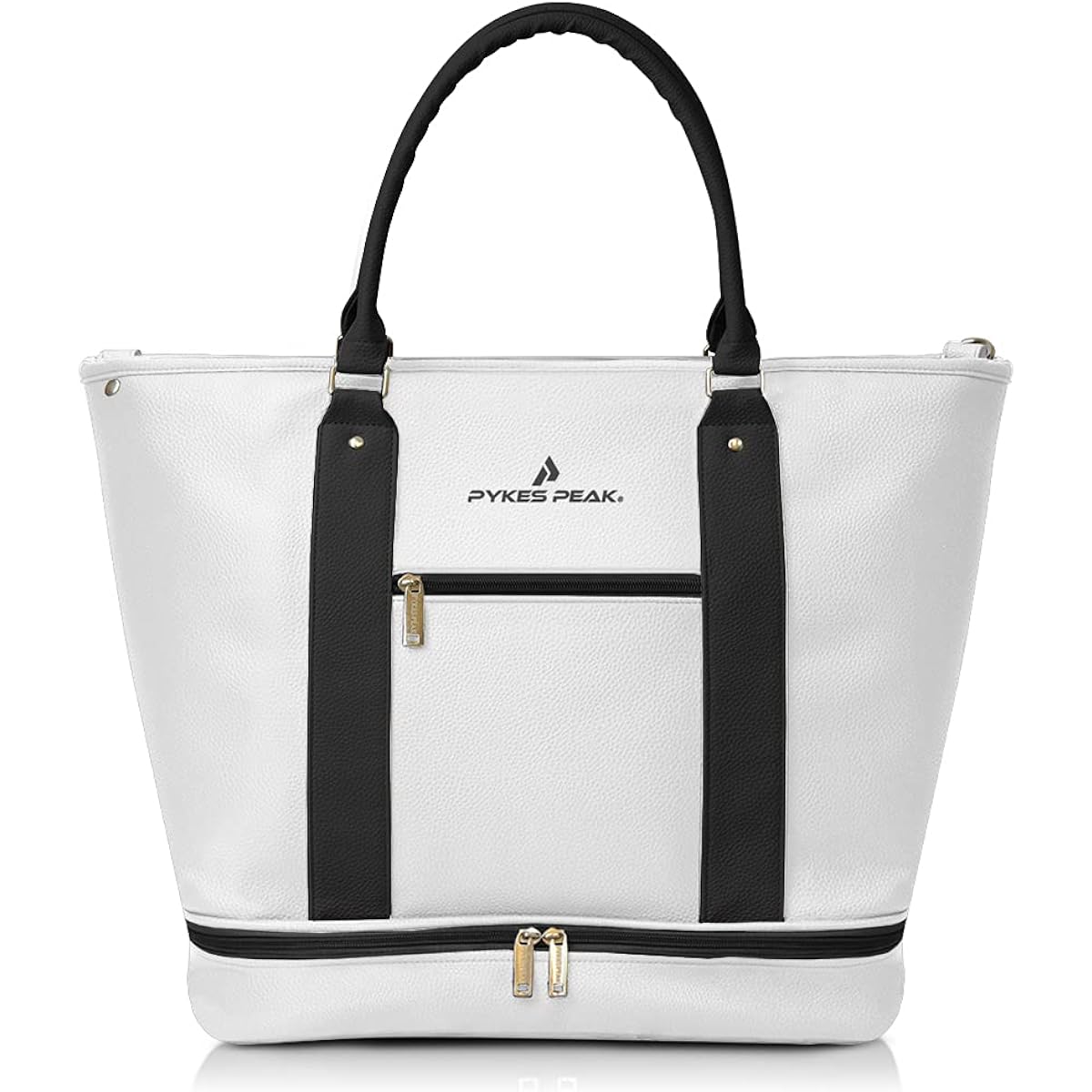 [Official] PYKES PEAK Golf Tote Bag 4 Colors Lightweight 740g Boston Bag Golf Bag Large Capacity Waterproof Men's Women's [Shoulder Strap & Shoe In Pocket Included] PP-GOLF Series (WHITE)