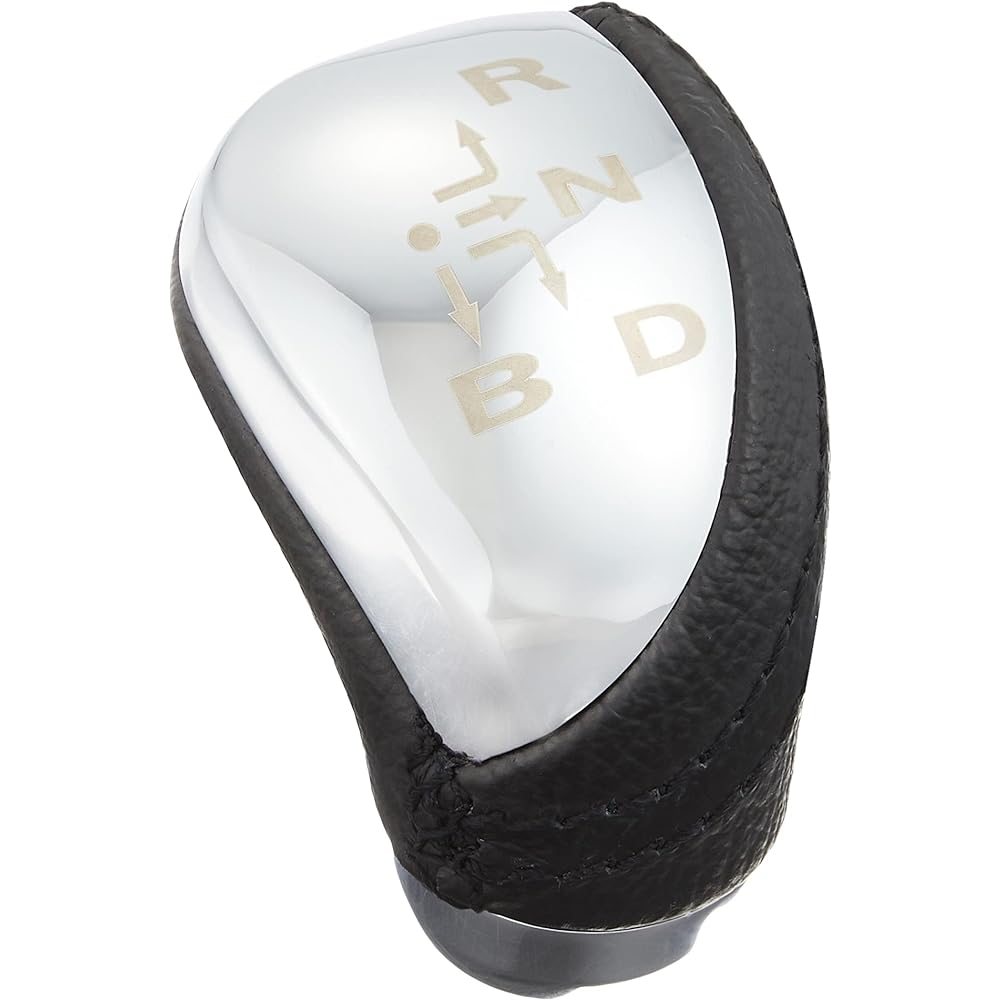 SILKBLAZE Shift Knob Type-T Plated/Leather 80 Noah/Voxy/Esquire HV Car SB-LSK-082