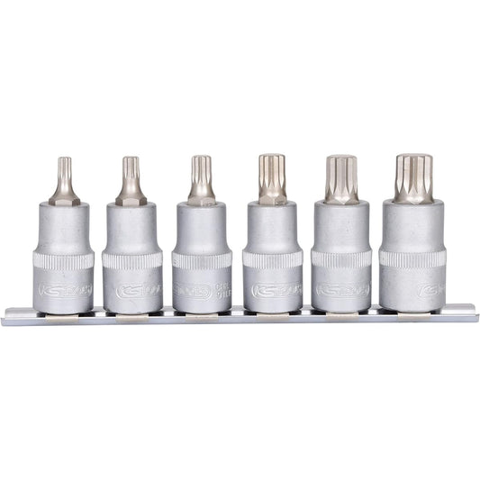 KS TOOLS XZN bit socket set 6 pcs 1/2 inch M5 M14 XZN bit socket set 6 pcs 1/2 inch M5-M14 911.1349