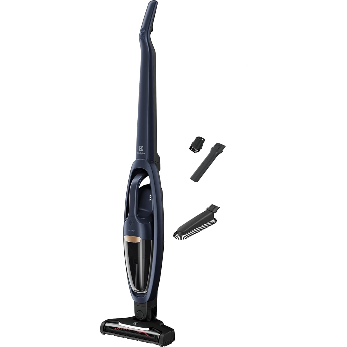 Electrolux Well Q7 WQ71-2OIB Cordless Vacuum Cleaner, Scandinavian Design, High Power, Lightweight, Freestanding, Operating Time: Approx. 50 Minutes, Indigo Blue