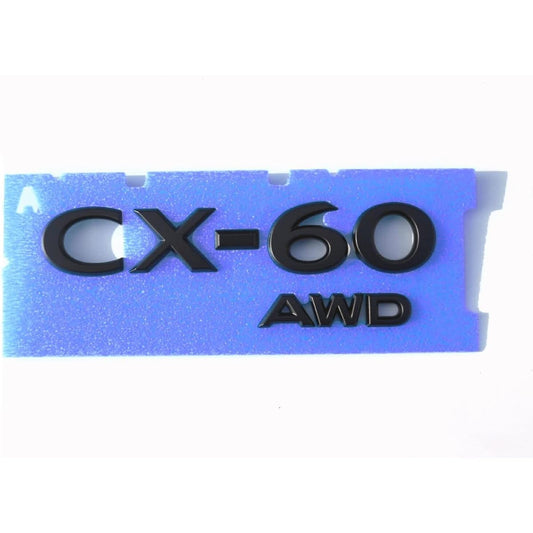 Matte Black CX-60+AWD (KH Series) Car Name Emblem