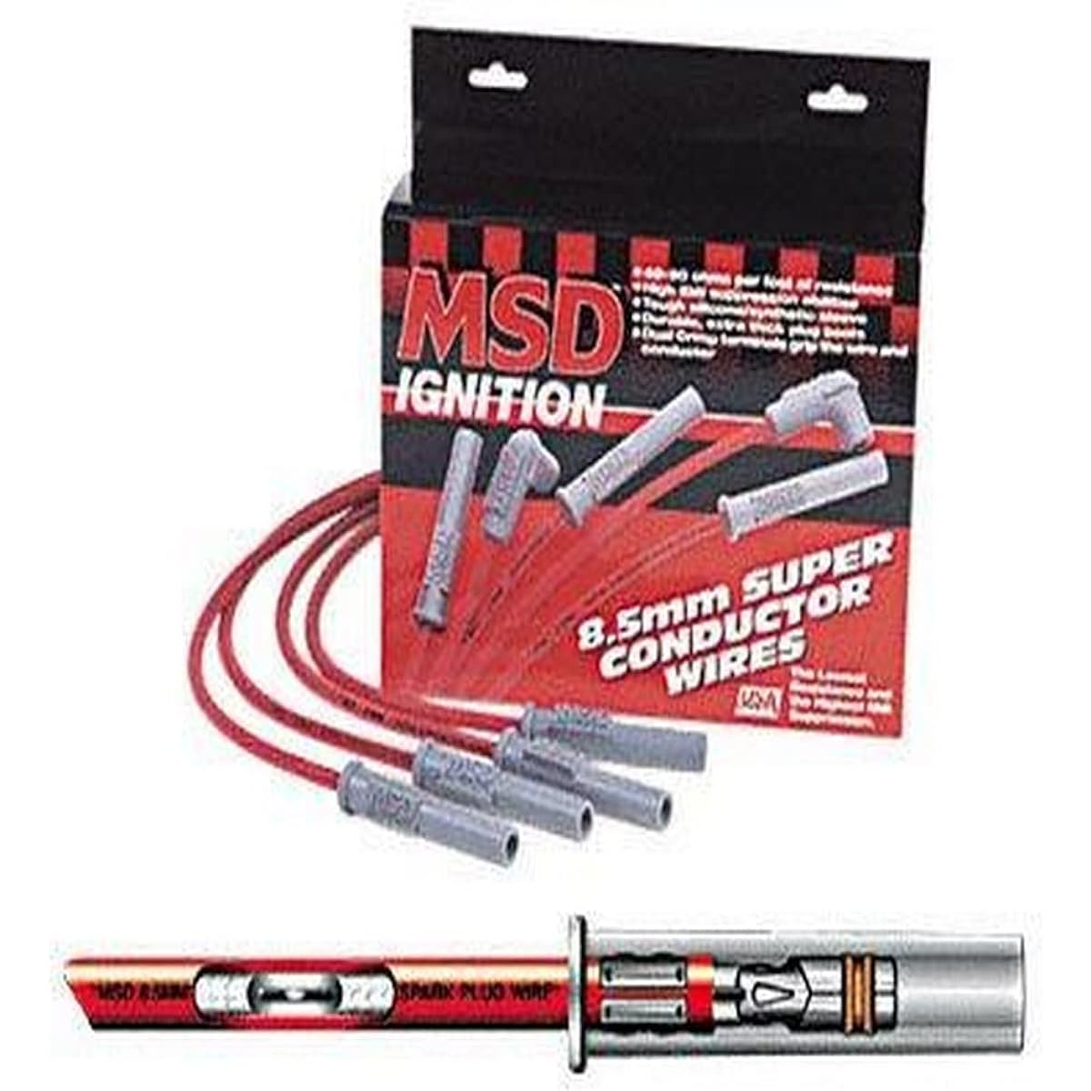 MSD 32749 8.5mm Super Conductor Spark Plug Wire Set