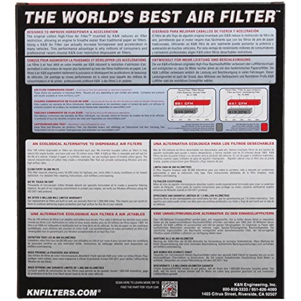 K & N genuine replacement air filter Lexus 33-2443 [parallel import]