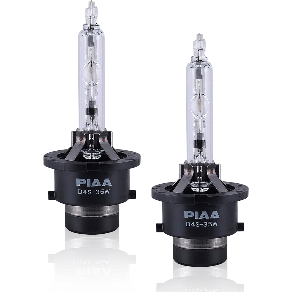 PIAA Headlight HID Bulb 6000K Genuine Replacement 3000lm D4S for 12V Cars, Compatible with Vehicle Inspection, Compatible with Imported Cars, Pack of 2 X7359