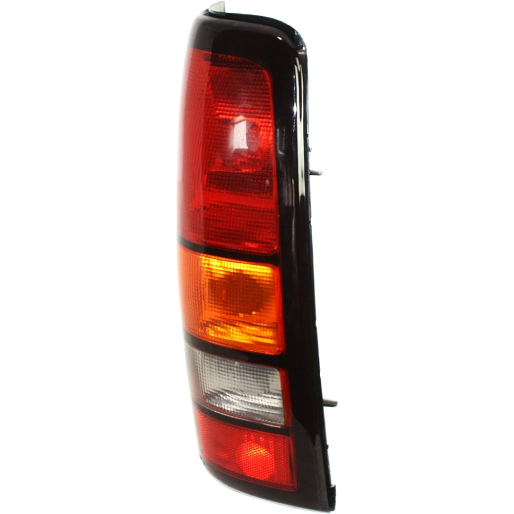 Taill Light Lens and Housing Compatible Model: 2004-2006 GMC Sierra 1500/1500 HD / 2500 HD Halogen Amber Clear & Red Lens 2 Set of passenger seat and driver's seat side