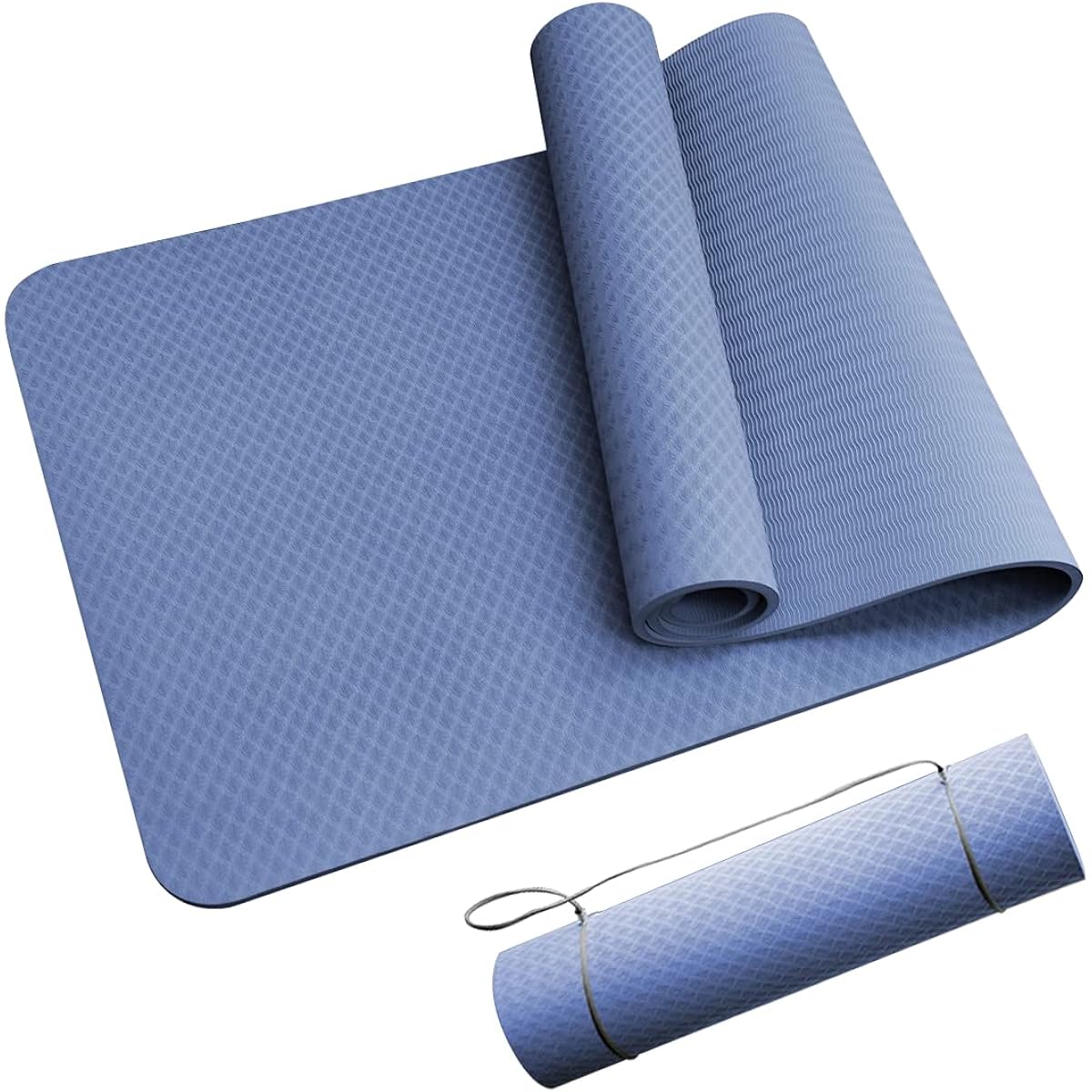 Yoga mat, training mat, Pilates mat, exercise mat, TPE material, high density, odorless, non-slip, skin-friendly, floor protection, soundproofing, Pilates, stretching, core training, muscle training, fitness, portable, easy to store, washable, unisex yog