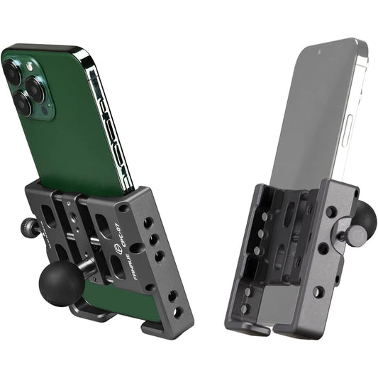 FANAUE Bike Smartphone Holder Smartphone Holder Fall Prevention, Compatible with Bicycles, ATVs, UTVs, Scooters, Many Models, Angle Adjustment, 360 Degree Rotation, Easy to Put on and Take Off, Strong Protection