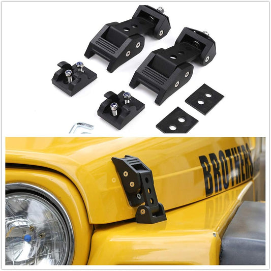 JECAR TJ Food Latch Food Lock Catch Aluminum Food Latch Catch Kit JEEP WRANGLER TJ Accessories 1997-2006