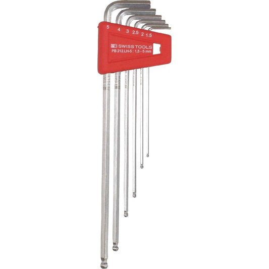 PB SWISS TOOLS Long hex wrench set with ball 212LH-5