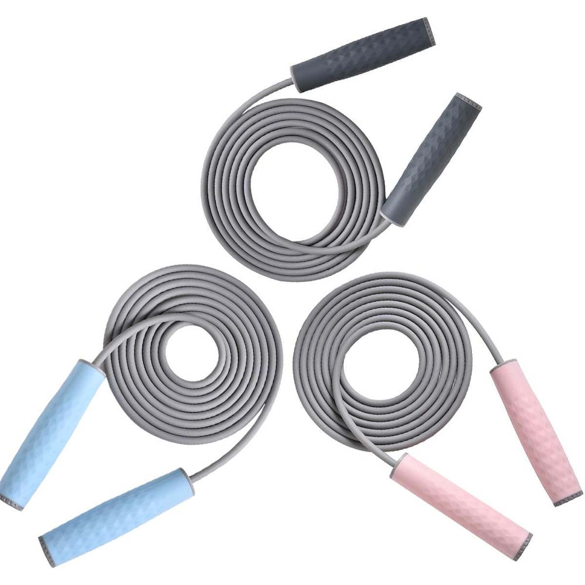 CUQNORL Skipping Rope, Adjustable Length, Adjustable Load Capacity, Silicone, 460g, Strap Diameter 0.8cm, Training, Exercise, Fitness, Diet, Indoors, Outdoors, Sports Days, Adults, Students, Blue