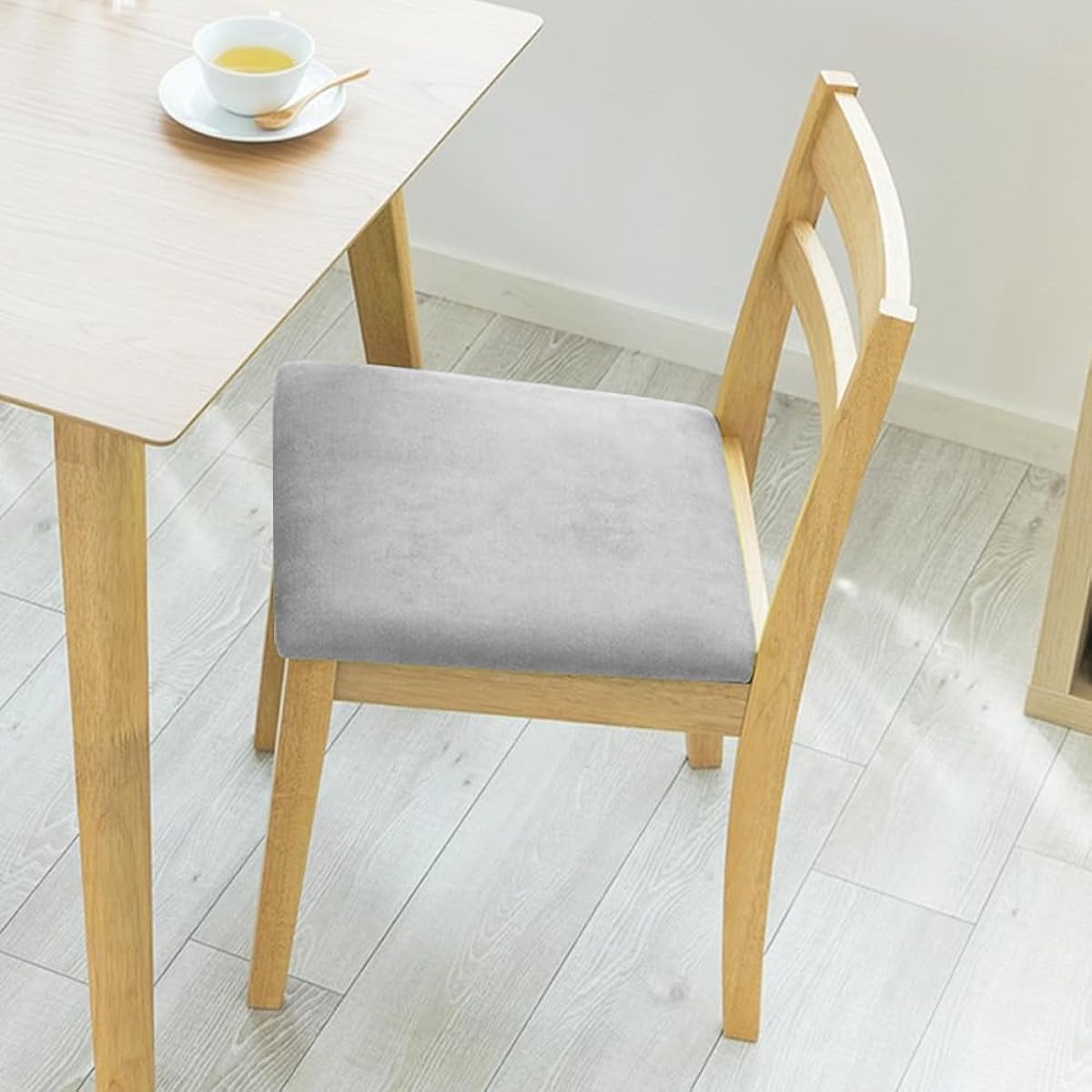 [Set of 2] Iris Plaza Chair Dining Chair Chair Wood Interior DCS-430 Oak Gray 41 x 49.5 x 75 cm