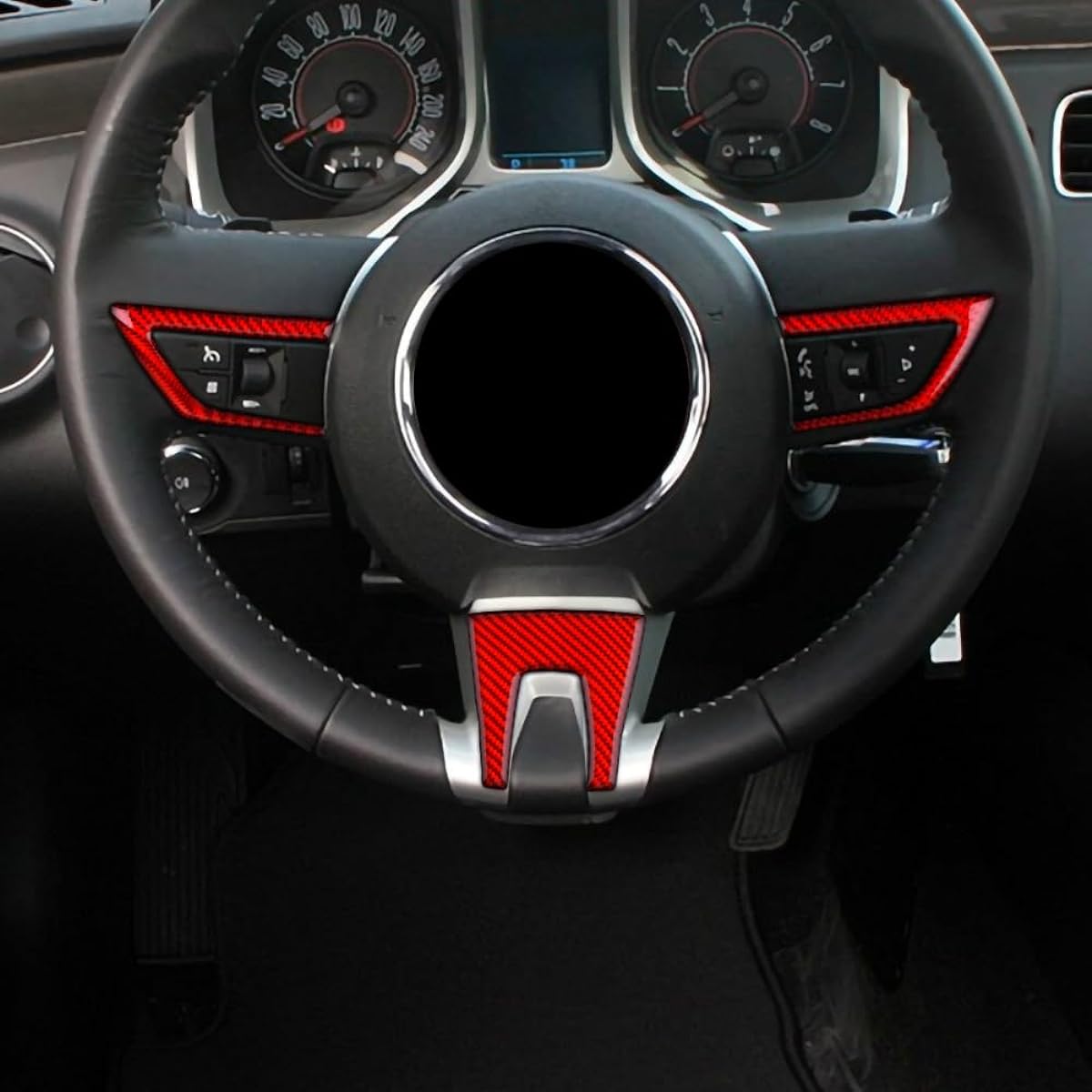 AIRSPEED carbon fiber car Handle button Sticker Interior trim decal chevroletic Maro 2010 2011 accessories interior panel double -sided tape protection cover Real carbon left handle (red)