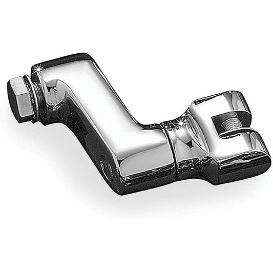 Kuryakyn 7996 Motorcycle Foot Control Components: Offset Footpeg Mounts with 1/2"-13 Mounting Bolts, Chrome, 1 Pair