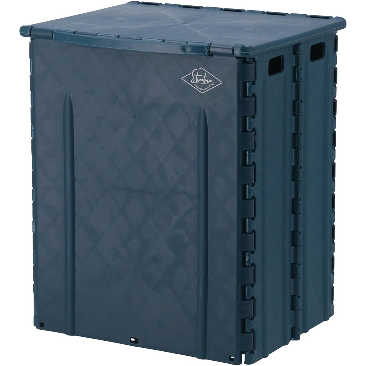 Fuji Boeki Storage Box, Camping Trash Can, Folding Chair, Outdoor Chair, Width 32cm, Navy, Load Capacity 80kg 86103