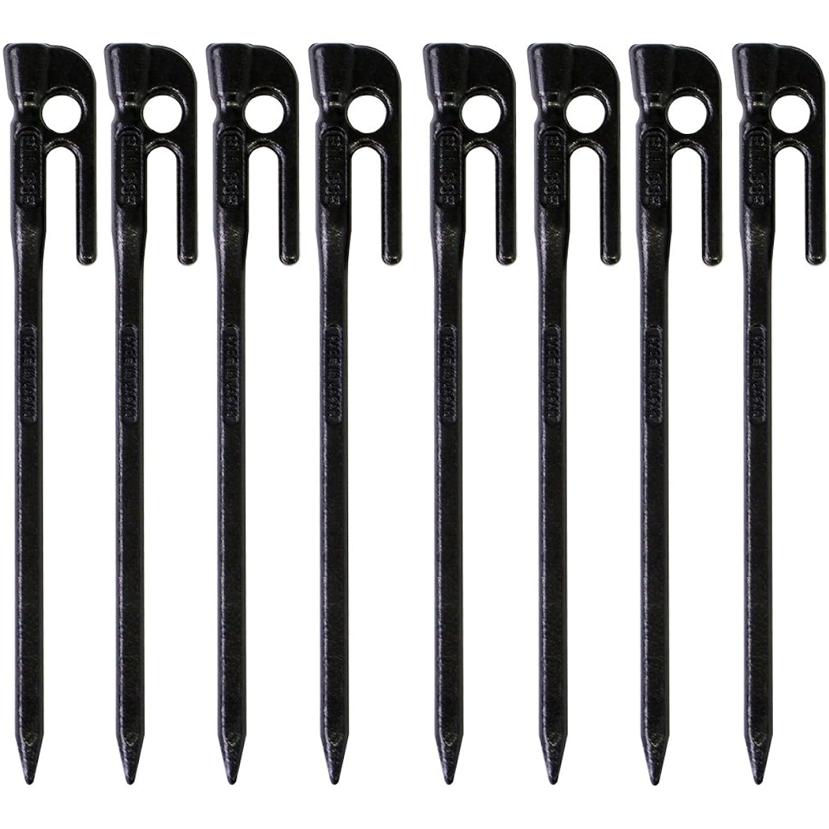ELLISSE Forged Peg Elisse Stake 18cm Set of 8 Cation Electrodeposition Painting MK-180K MADE IN JAPAN