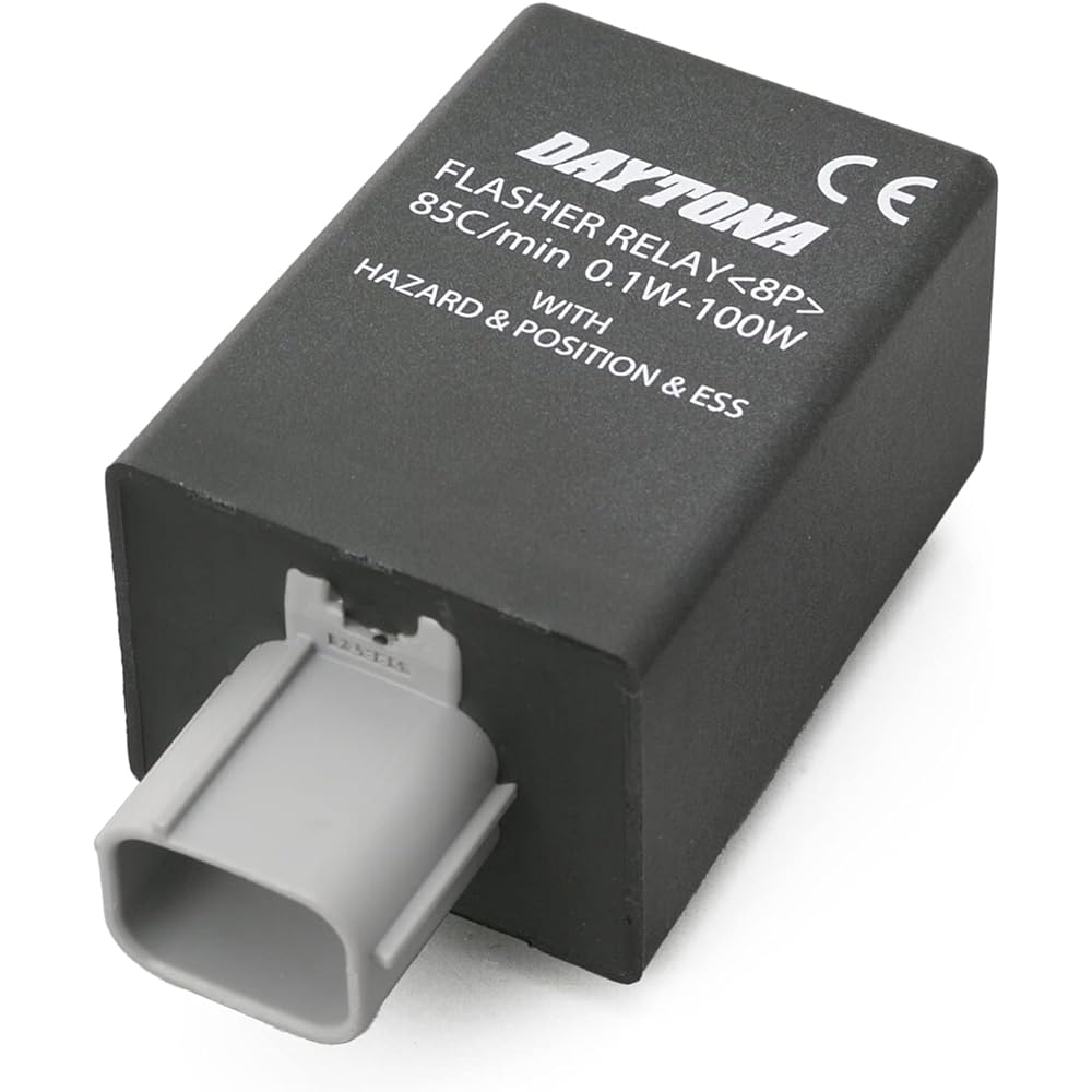 Daytona Motorcycle Turn Signal Relay LED Compatible Honda 8 Pin (0.1W~100W) Hazard + Position + ESS Compatible 17575