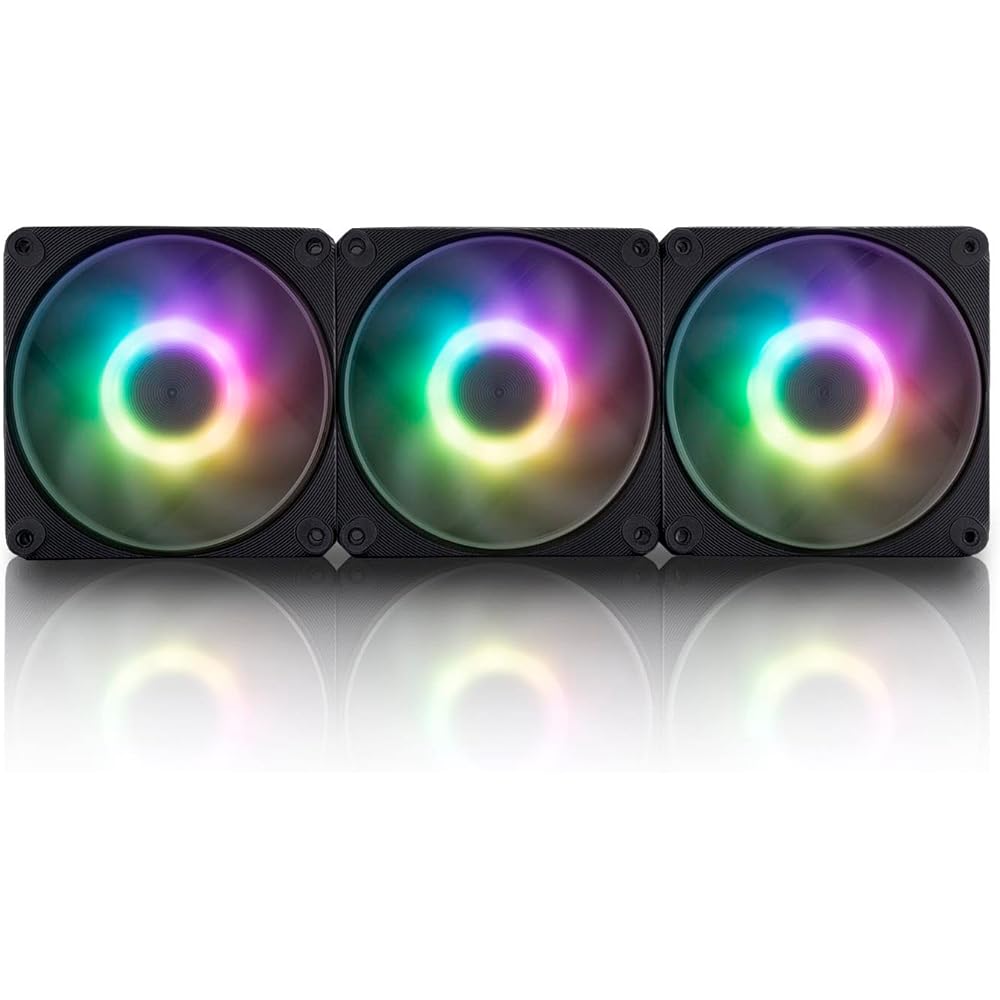 IN WIN 20mm thin yet high cooling and quiet 120mm ARGB fan pack of 3 [FN-AM120S-3PK]