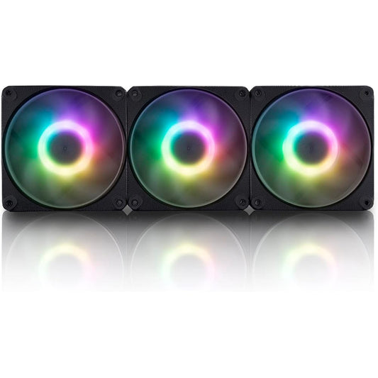 IN WIN 20mm thin yet high cooling and quiet 120mm ARGB fan pack of 3 [FN-AM120S-3PK]