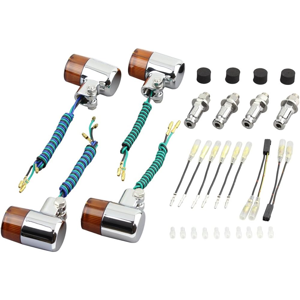 POSH Motorcycle Supplies Turn Signal Super Bike Type Vehicle Specific Set ZEPHYR1100/RS(01-) ZEPHYR750/RS(01-03) ZEPHYR400χ(01-) ZRX400II(01-03) Buff Body/Clear Lens 031594-23