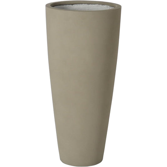Green Pot Stout Tall Matte Cement 37cm AN-ST3780MC