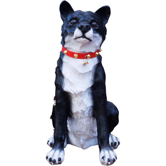 Vita Wanwan Riki Black Width 21x Depth 32x Height 46.5cm Shiba Inu Light/Dark Sensor 2 AA Batteries Sensor Animal Security Gardening Garden Entrance