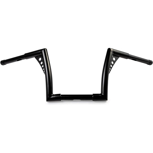 Krator 1.25" Black Handlebar 10" Rise - Fat 1 1/4" Ape Hanger Bar Compatible with Harley-Davidson Softail Fatboy Sport Glide Street Bob Heritage