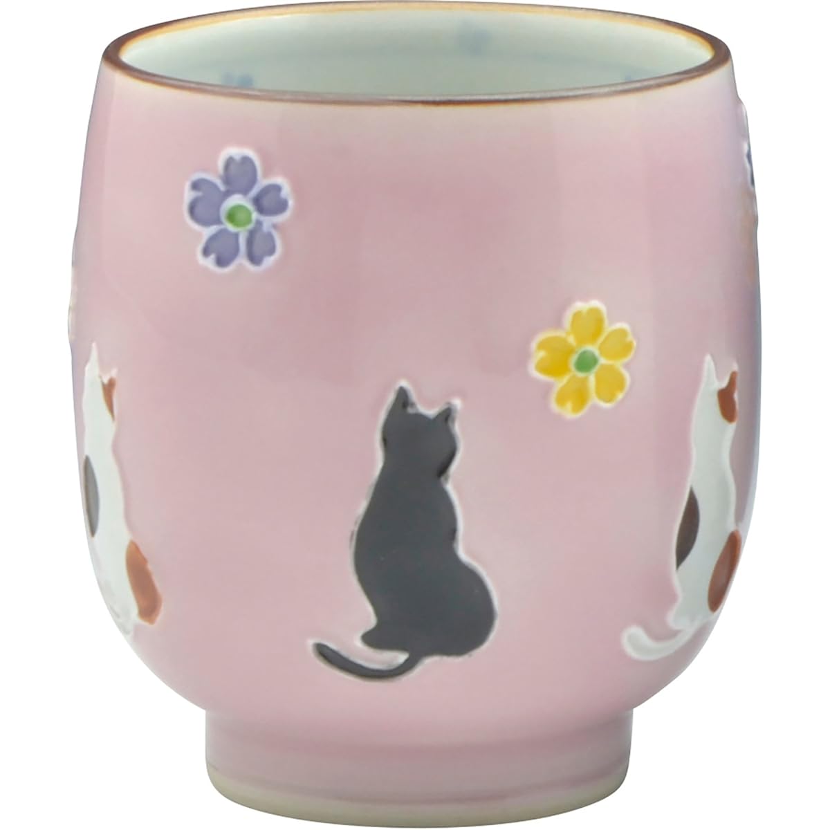 Kyoto ware, Kiyomizu ware, Shoho kiln, teacup, small, interdigital, Hananeko UIH958-02