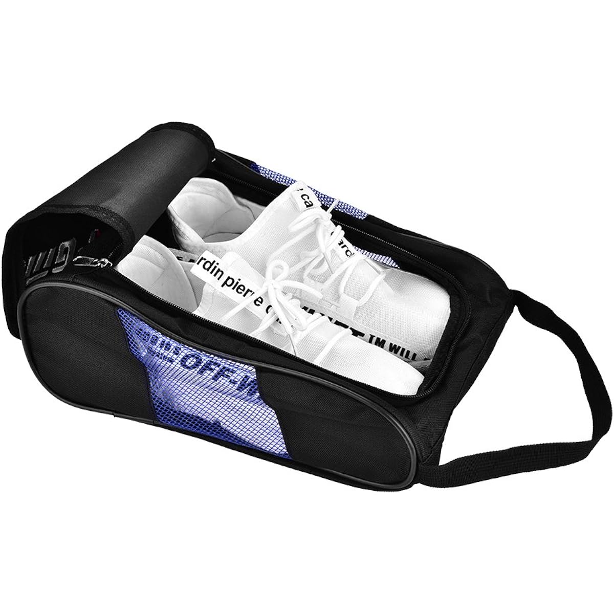 Shoe Case, Shoe Holder, Shoe Bag, 2 Pairs, Breathable, Golf, Basketball, Travel, Outdoor, Kappa, Climbing, Travel, Business Trip (Black)