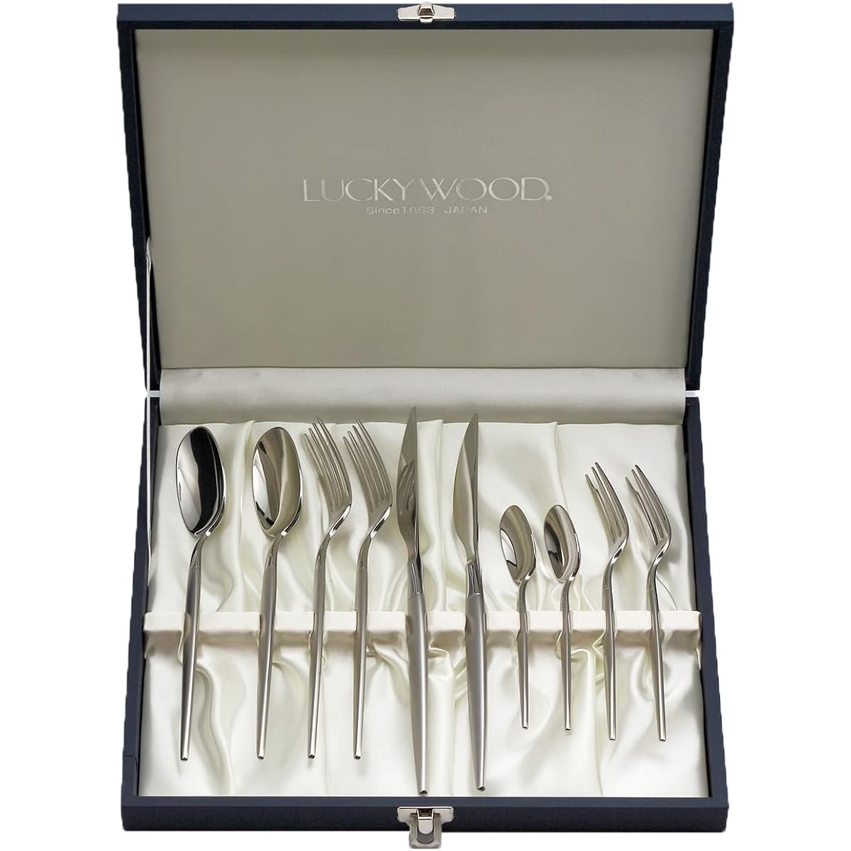 Lucky Wood Cutlery Set Good Design Award Winner Made in Japan Miltoa 10pc. Pair Dinner Set Gift Wrapping Specification Made in Tsubame Sanjo, Niigata