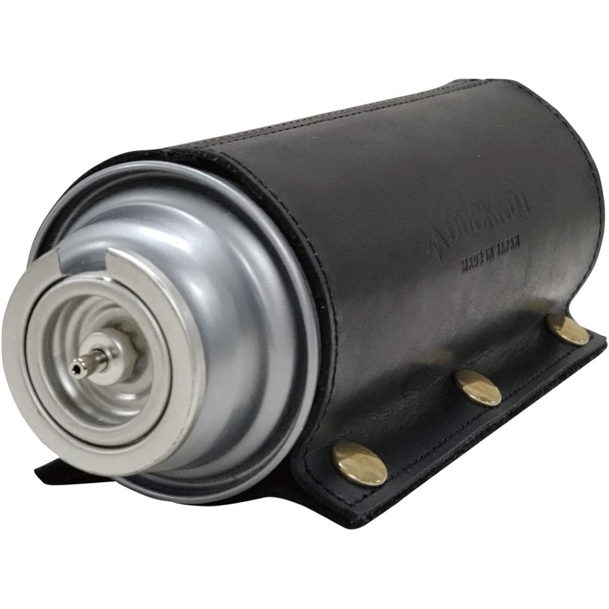 DUCKNOT CB Can Leather Cover CB Can Cover Gas Canister Case Genuine Leather Made in Japan (Black)