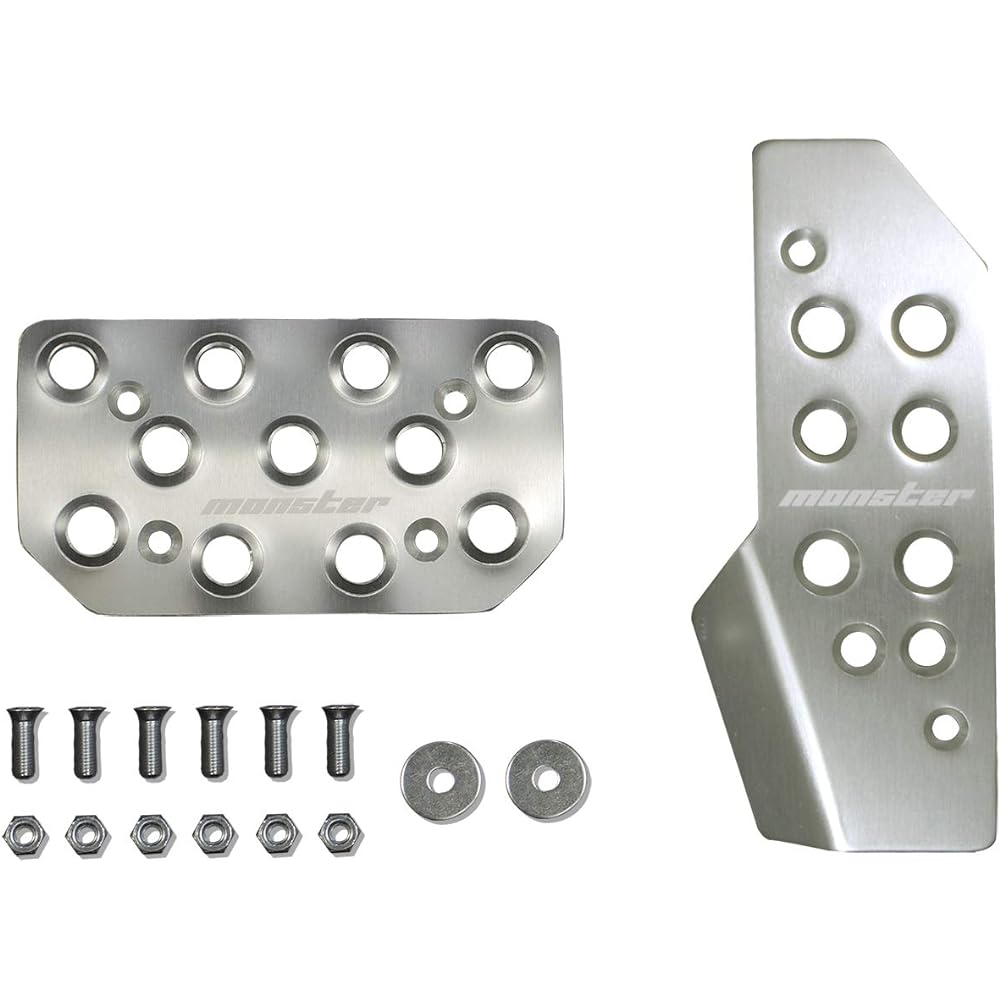 MONSTER SPORT Sports Driving Pedal Cover Clear Anodized Jimny [JB64W] / Jimny Sierra [JB74W] For AT Vehicles [JB64 AT] 849505-5500M