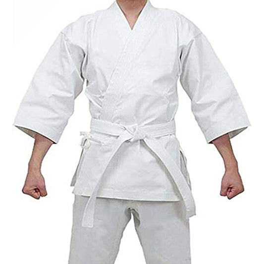 [LIFE&HOPE] Karate Gi 100% cotton 3-piece set (top and bottom + obi) set Unisex Size (110-190cm) (110(CM))