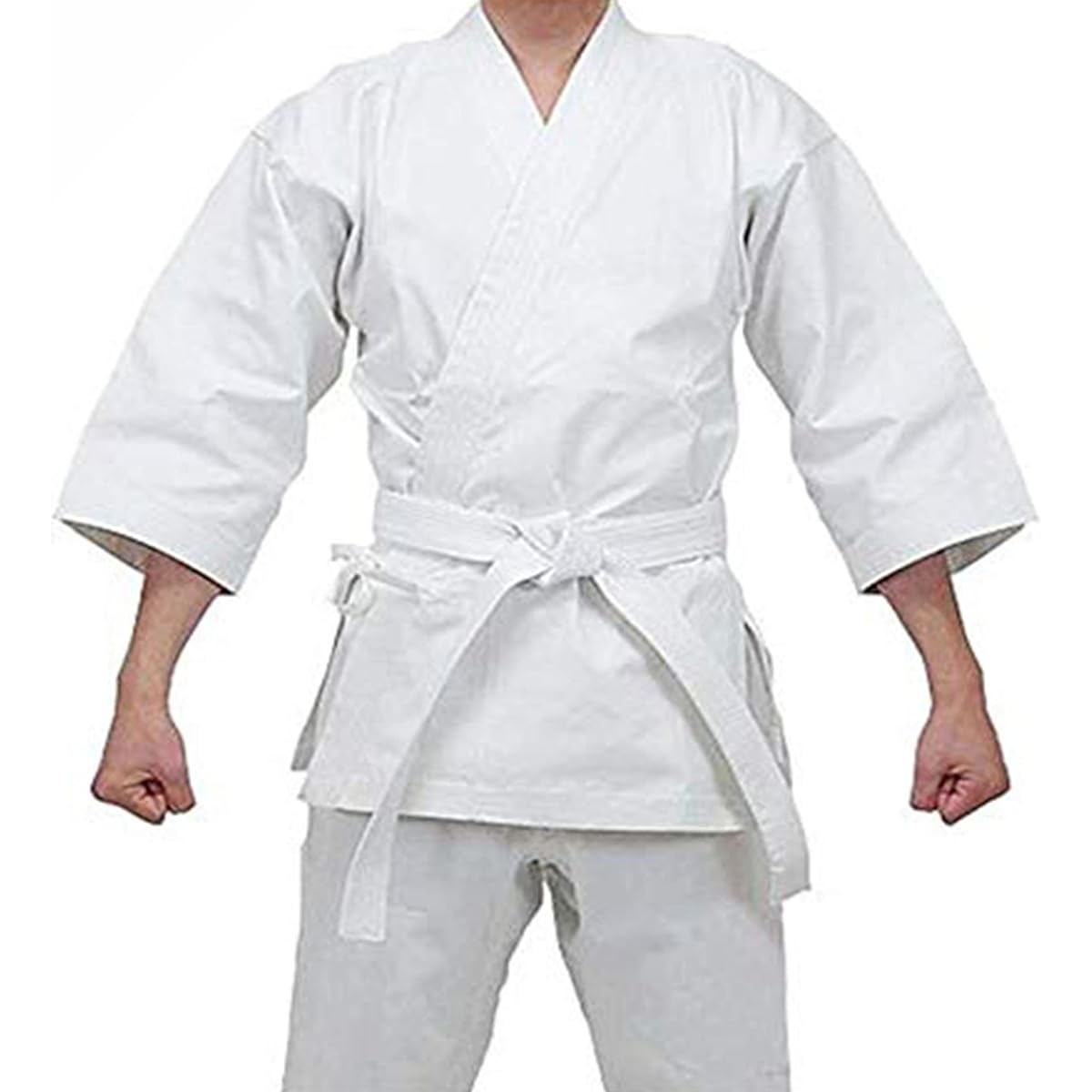 LIFE&HOPE Karate Gi 100% cotton 3-piece set (top and bottom + obi) set Unisex Size (170cm)