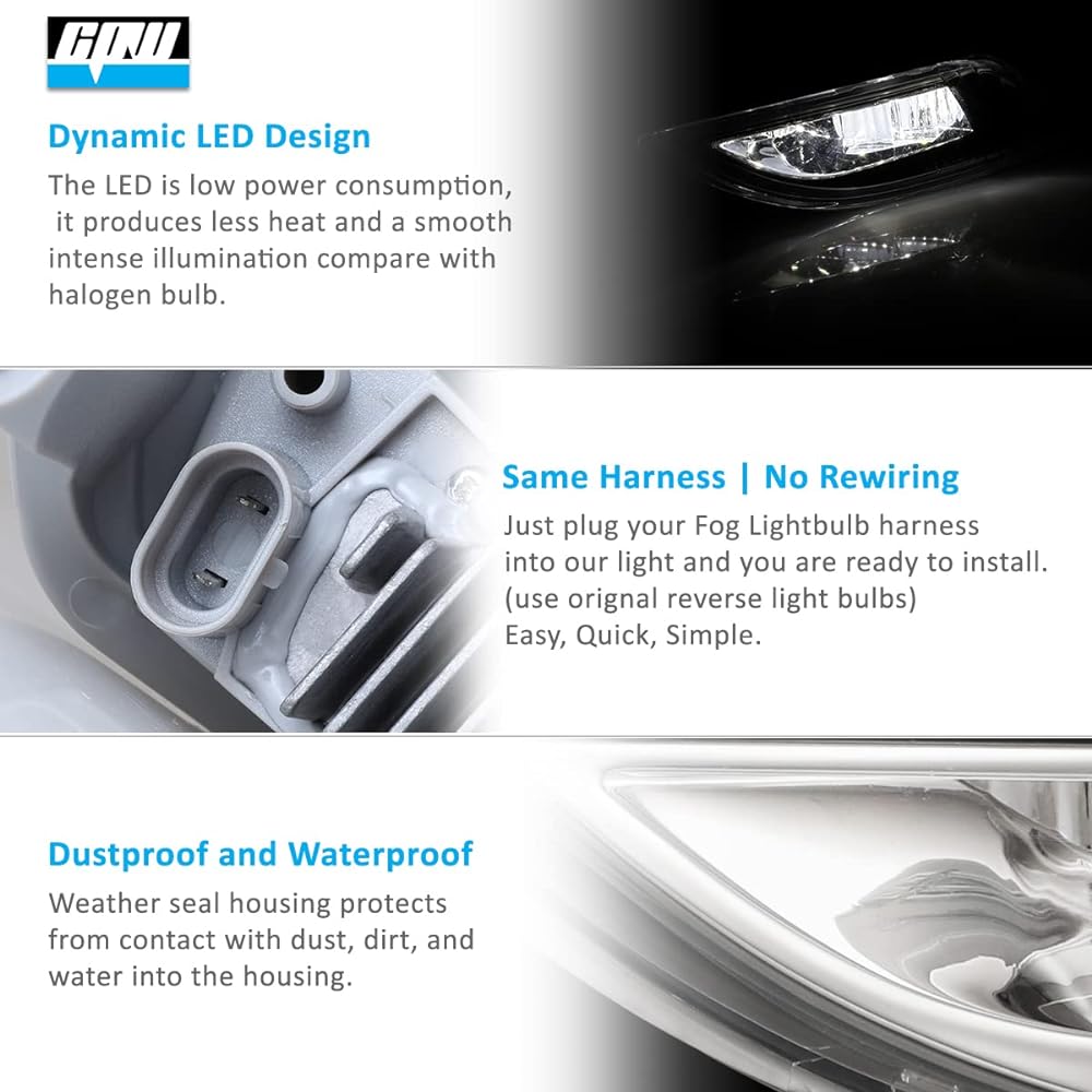 CPW replacement [2006 07 08 09 10 Toyota Siena] Driving LED Fog Light Pair + Wire + Switch Kit