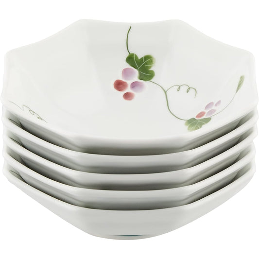 Hasami ware Matsuyuki kiln colorful grape octagonal multi-use pot set 52650