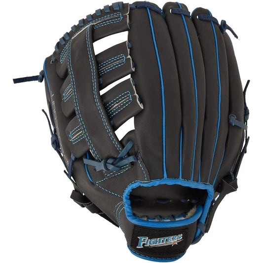 Fighters x GP Baseball Glove Softball General All Round 12.5 Inch Black/Blue Right Throw/Left Throw