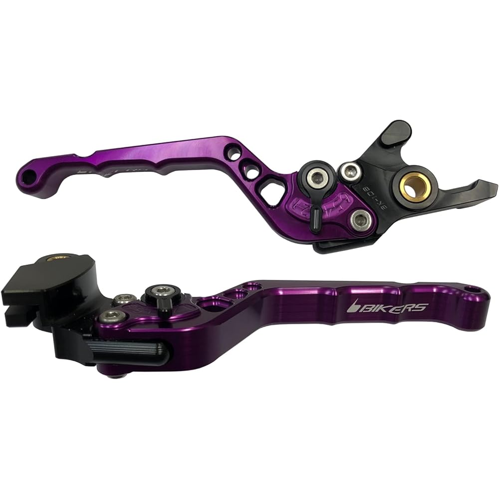 BIKERS Brake Clutch Lever ZX-25R Ninja650 Z650 Z900 Aluminum 6 Level Adjustment Purple BK-K0527-PUR