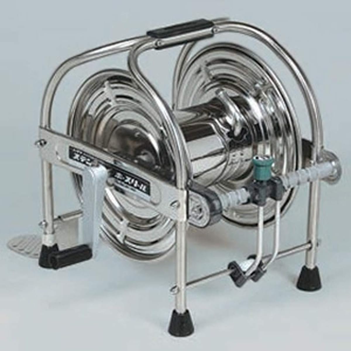 HATAYA Stainless Steel Hose Reel, Body Only, For 20m Winding, Stainless Steel Pedal SSA-0