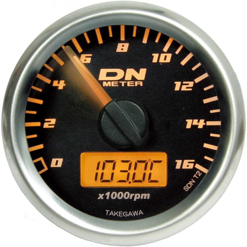 Special parts TAKEGAWA Φ48 small DN tachometer (orange LED) 12V general purpose 05-05-0078