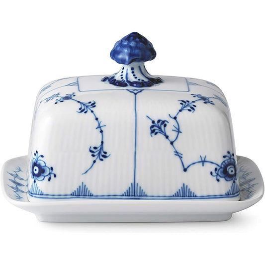 [Regular Imported Product] Royal Copenhagen Blue Fluted Plain Butter Dish Wedding Gift Present 1026442