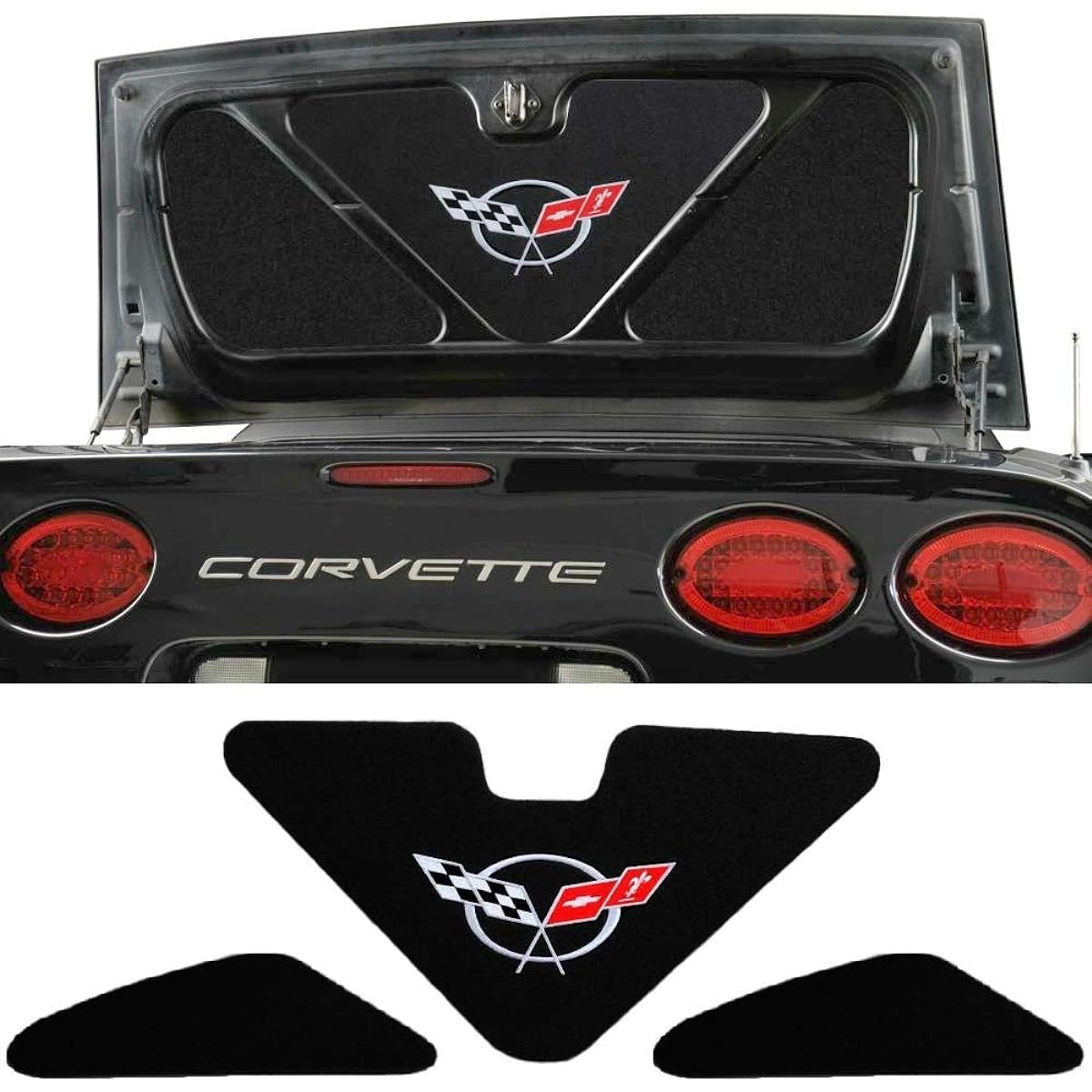 C5 C5 C5 Colvett Cross Liner Cross Flag Embroidery Silver Emblem 3 Peace Kit 98 ~ 04 FRC ZO6 Converse Corvette