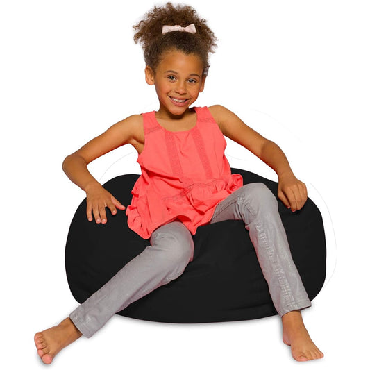 Posh Creations Bead Cushion Chair Black Can be used by adults and children Design suitable for any room Comes with a removable and machine washable cover 69cm M size [Regular Japanese import product]