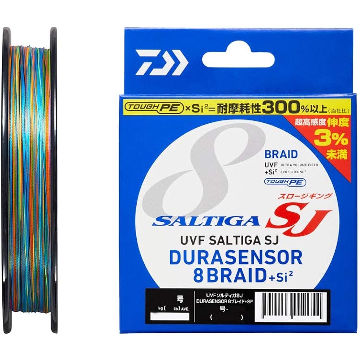 DAIWA PE line UVF Saltiga SJ Dura sensor x 8+Si2 0.8-3 600/1200m 5 colors (with color marking)