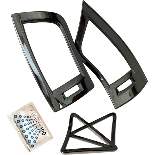 Alphard Vellfire 30 Series Early/Late Custom Parts Interior Accessories Front Air Conditioner Cover Defroster Panel Set Stainless Steel with Degreaser (Black Hairline)