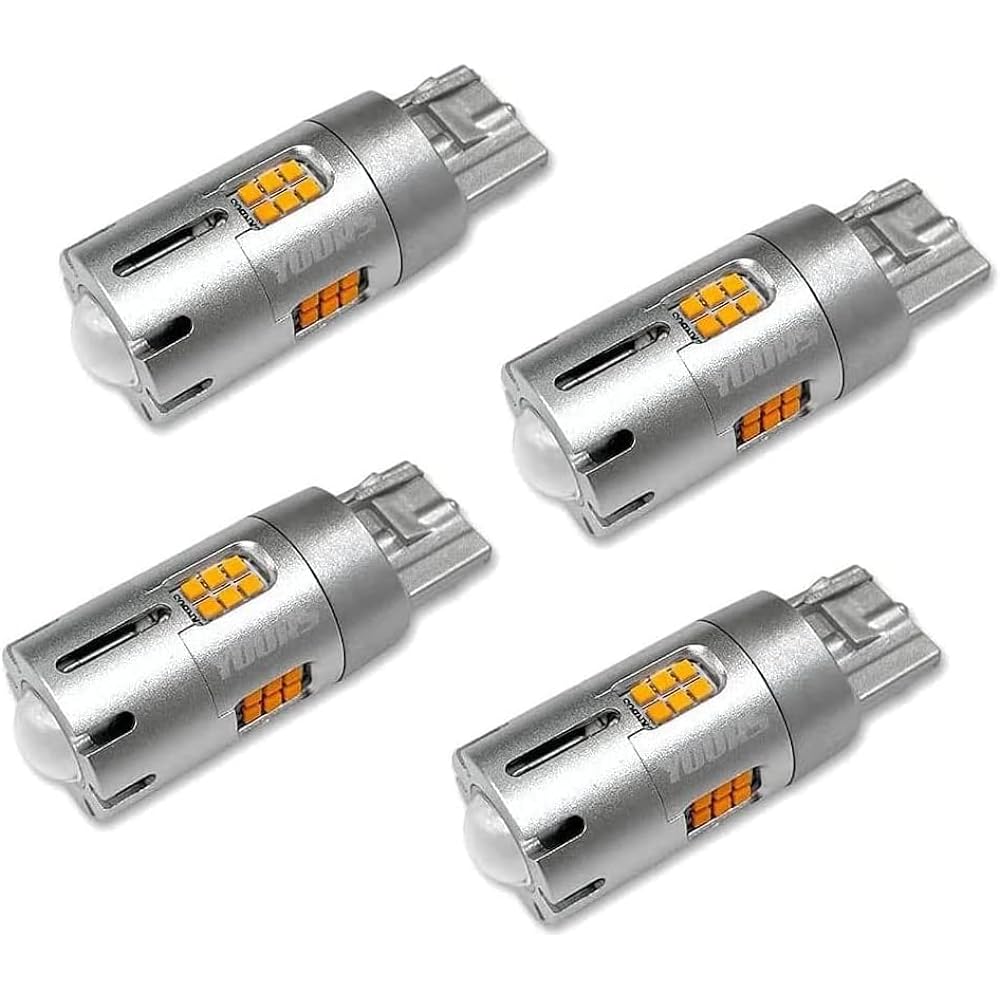 YOURS Land Cruiser Prado 150 Series Compatible Turn Signal Built-in Resistor 4 Pieces/1 Set [2000LM Explosive Light Bulb] 150 LAND CRUISER PRADO Turn Signal Dress Up Custom Parts Accessories Amber TOYOTA y502-411 [2] M