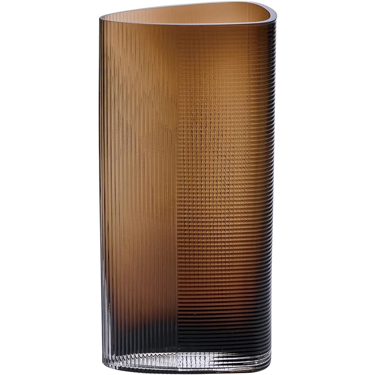 Tokyodo Vase SEVA Riva Glass 30 Brown L9 x W14.5 x H30cm 1 piece GW000261-008
